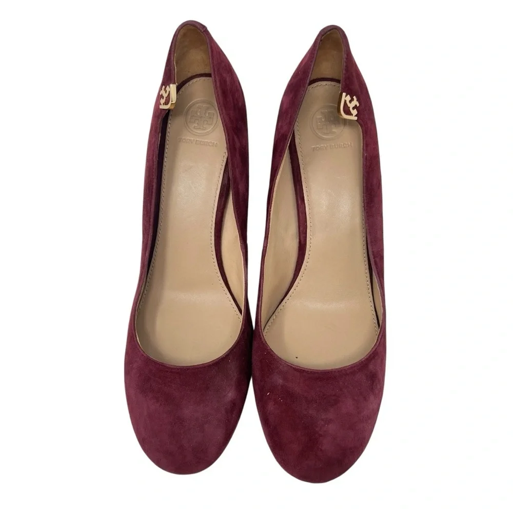 Tory Burch Plum Suede Heels